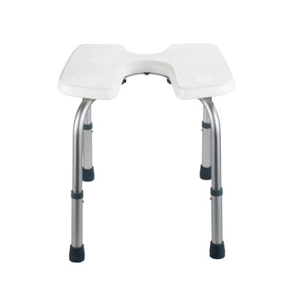 WENKO 206051100 - SECURA Stool 46 x 53.5 cm White/Silver