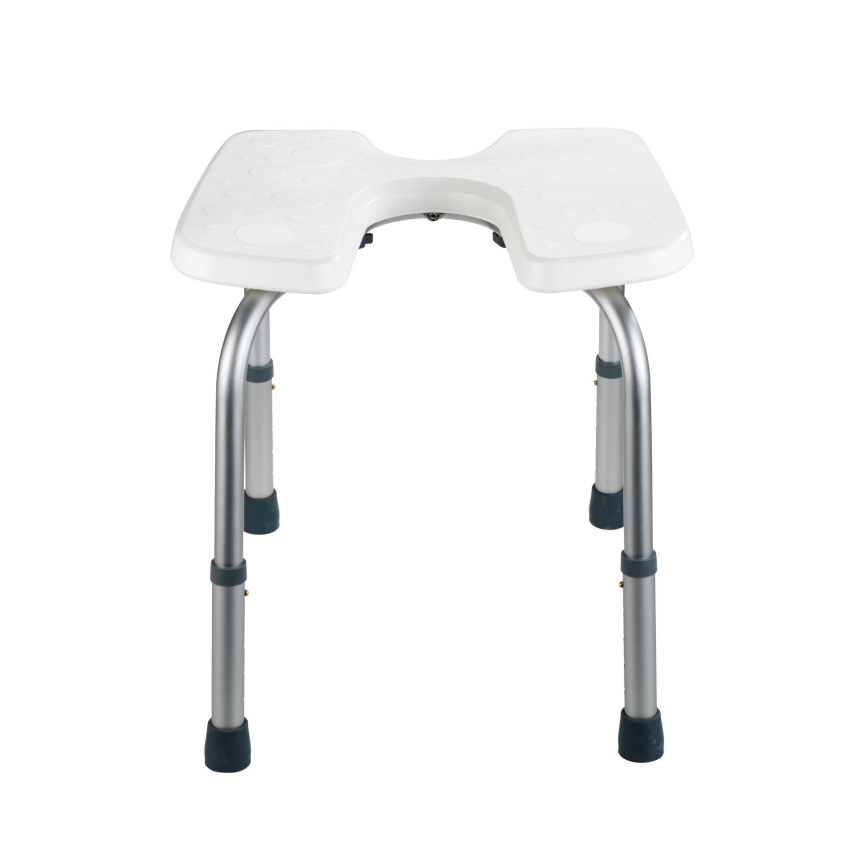 WENKO 206051100 - SECURA Stool 46 x 53.5 cm White/Silver