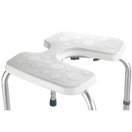 WENKO 206051100 - SECURA Stool 46 x 53.5 cm White/Silver