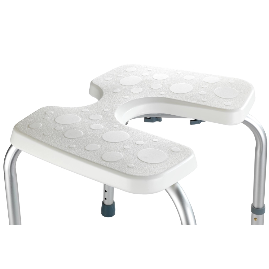 WENKO 206051100 - SECURA Stool 46 x 53.5 cm White/Silver
