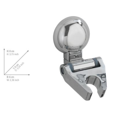 WENKO 20619100 - FIORINA Shower Head Holder, 6 x 9 cm, Polished Chrome
