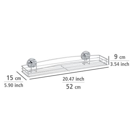 WENKO 20884100- VACUUM-LOC MILAZZO Shelf 51x15,2 cm Polished Chrome finish