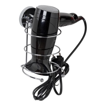 WENKO 20896100 - Hair Dryer Holder VACUUM-LOC MILAZZO 12x17 cm Polished Chrome
