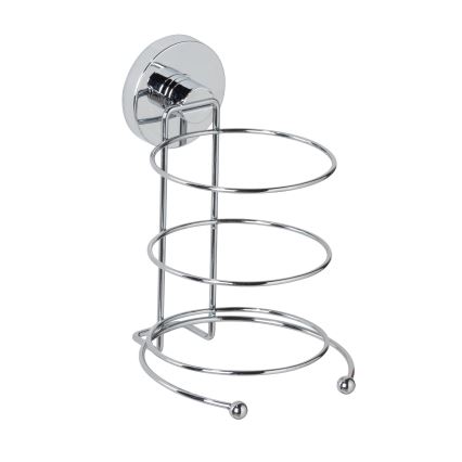 WENKO 20896100 - Hair Dryer Holder VACUUM-LOC MILAZZO 12x17 cm Polished Chrome