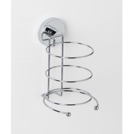 WENKO 20896100 - Hair Dryer Holder VACUUM-LOC MILAZZO 12x17 cm Polished Chrome