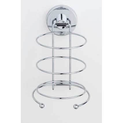 WENKO 20896100 - Hair Dryer Holder VACUUM-LOC MILAZZO 12x17 cm Polished Chrome