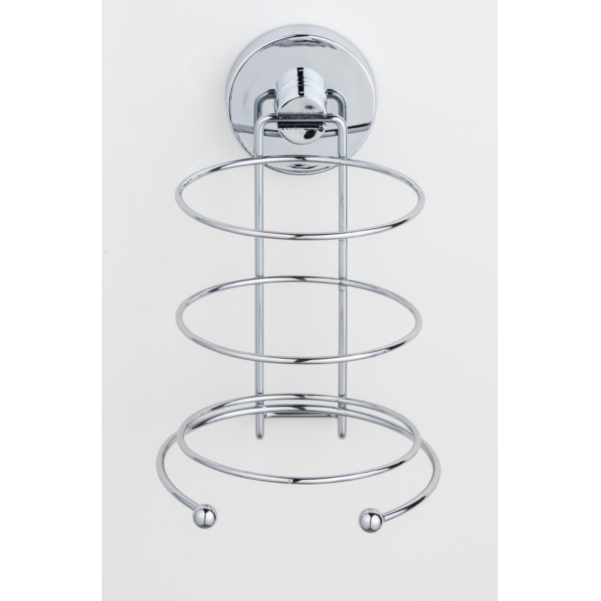 WENKO 20896100 - Hair Dryer Holder VACUUM-LOC MILAZZO 12x17 cm Polished Chrome