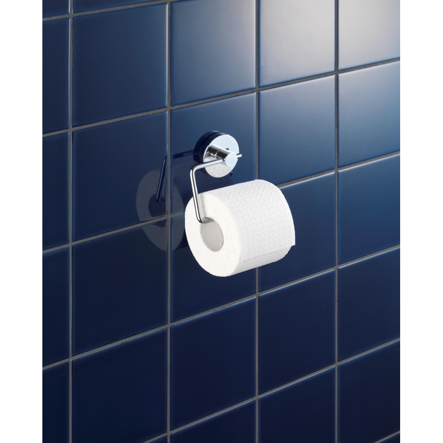 WENKO 20899100-Toilet paper holder VACUUM-LOC MILAZZO 13x10,5 cm polished chrome