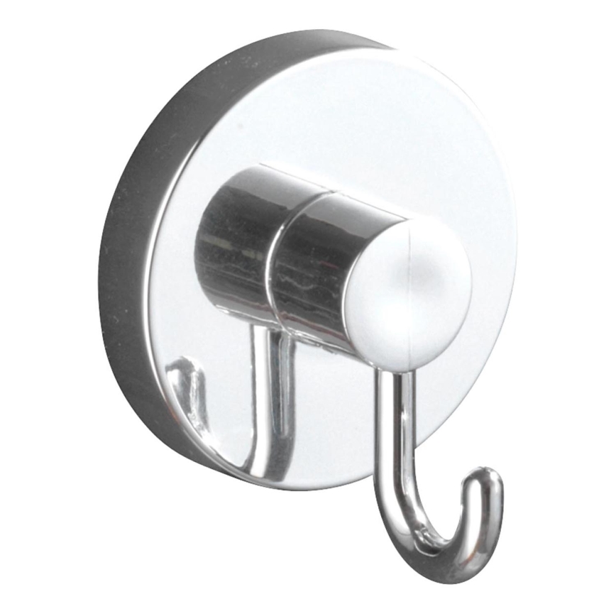 WENKO 20900100 - VACUUM-LOC Round Steel Hook, 6 x 6.7 cm, Polished Chrome