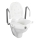 WENKO 20924100 - SECURA Toilet Seat, 55 x 47.5 cm, White/Silver