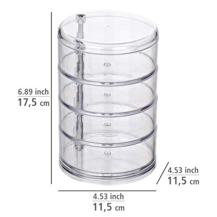 WENKO 20990100 - TOWER Organizer 11.5 x 17.5 cm, clear