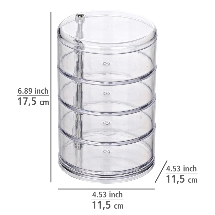 WENKO 20990100 - TOWER Organizer 11.5 x 17.5 cm, clear