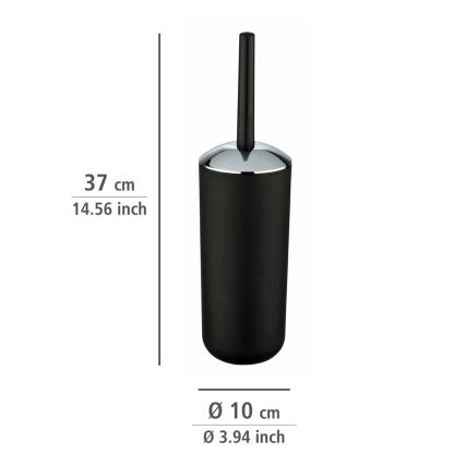 WENKO 21210100 - BRASIL Toilet Brush 10x37 cm Black/Polished Chrome