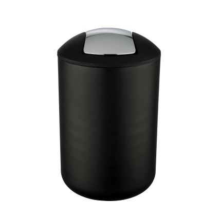 WENKO 21212100 - BRASIL Basket 19.5 x 31 cm Black/Polished Chrome