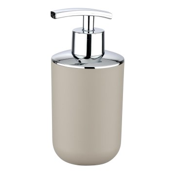WENKO 21219100 - BRASIL Soap Dispenser 7,3x16,5 cm beige/polished chrome