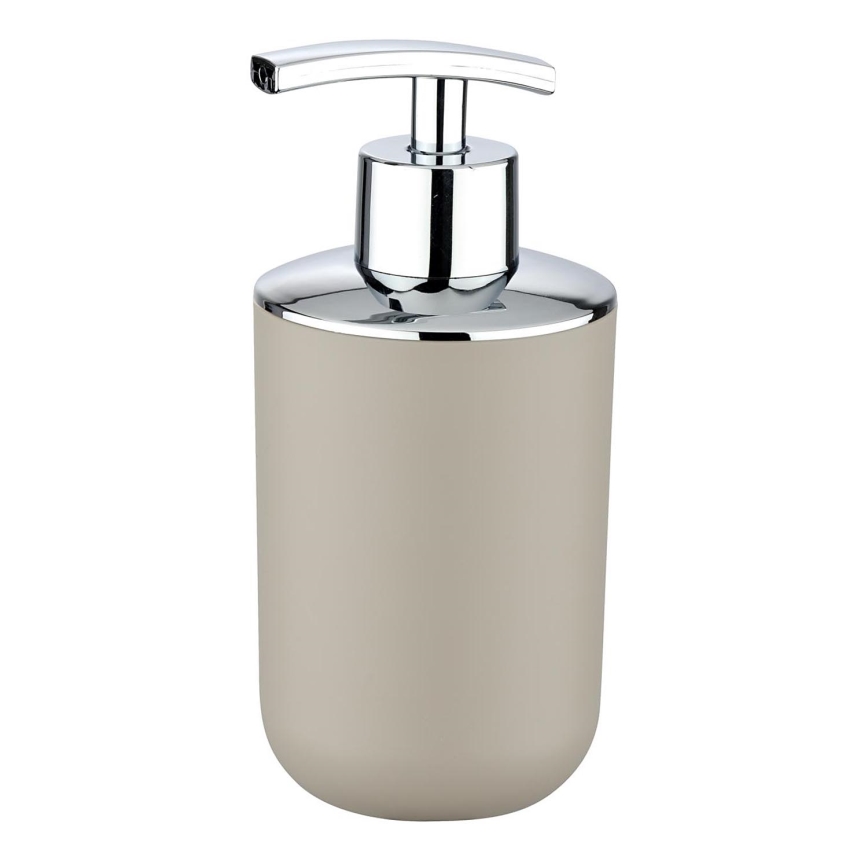 WENKO 21219100 - BRASIL Soap Dispenser 7,3x16,5 cm beige/polished chrome