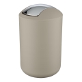 WENKO 21222100 - BRASIL Bin 19.5 x 31 cm Beige/Glossy Chrome