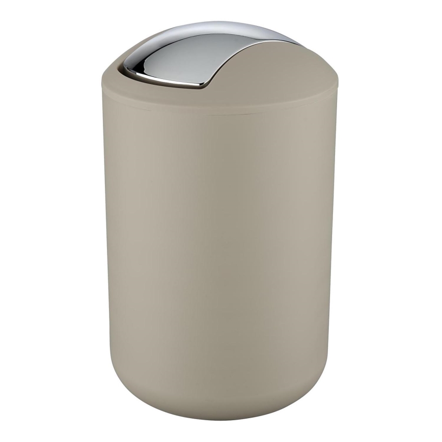 WENKO 21222100 - BRASIL Bin 19.5 x 31 cm Beige/Glossy Chrome