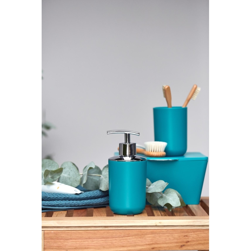 WENKO 21224100 - BRASIL Soap Dispenser 7.3x16.5 cm turquoise/polished chrome