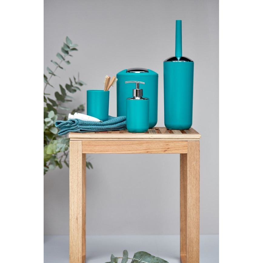 WENKO 21224100 - BRASIL Soap Dispenser 7.3x16.5 cm turquoise/polished chrome