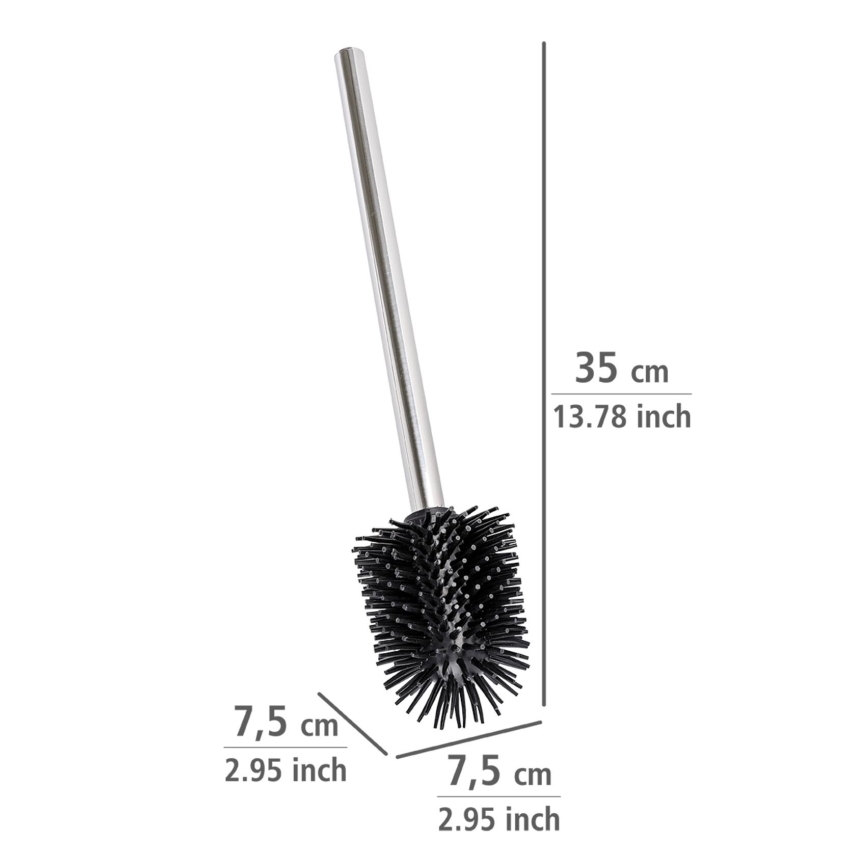 WENKO 21799100 - Toilet Brush 7.5 x 35 cm stainless steel / silver / black