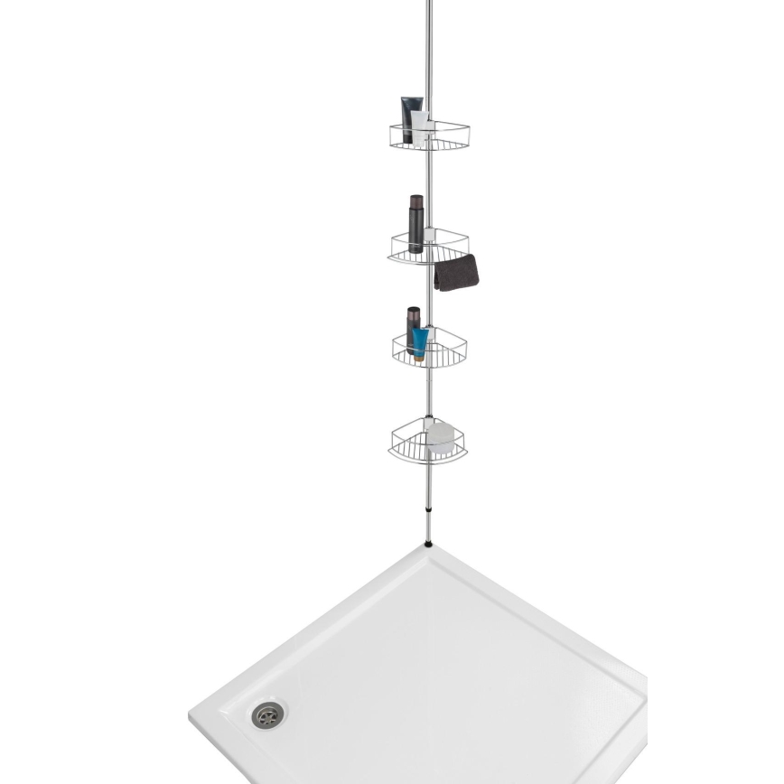 WENKO 21803100 - DOLCEDO Corner Shelf 31x275 cm Stainless Steel / Polished Chrome