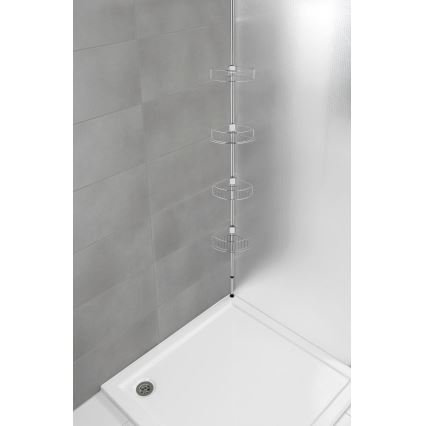 WENKO 21803100 - DOLCEDO Corner Shelf 31x275 cm Stainless Steel / Polished Chrome