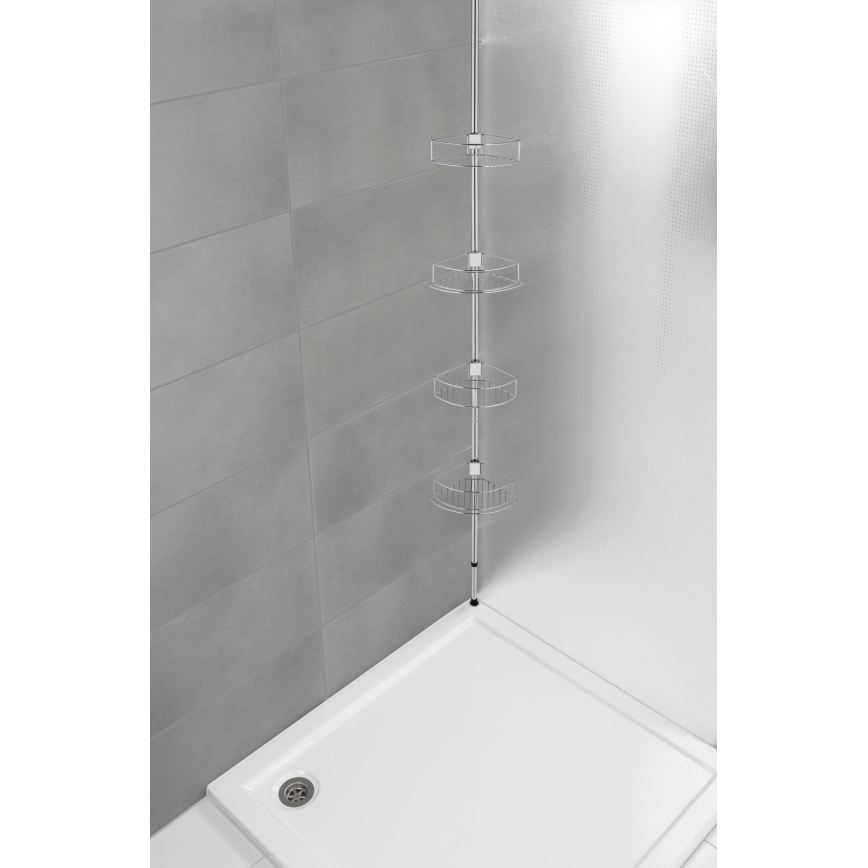 WENKO 21803100 - DOLCEDO Corner Shelf 31x275 cm Stainless Steel / Polished Chrome
