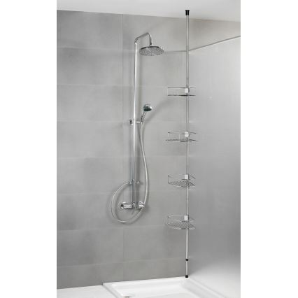 WENKO 21803100 - DOLCEDO Corner Shelf 31x275 cm Stainless Steel / Polished Chrome