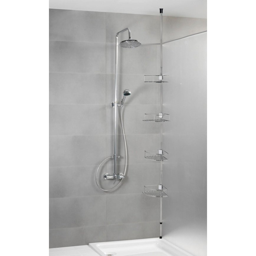 WENKO 21803100 - DOLCEDO Corner Shelf 31x275 cm Stainless Steel / Polished Chrome