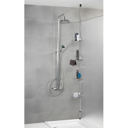 WENKO 21803100 - DOLCEDO Corner Shelf 31x275 cm Stainless Steel / Polished Chrome