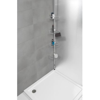 WENKO 21803100 - DOLCEDO Corner Shelf 31x275 cm Stainless Steel / Polished Chrome