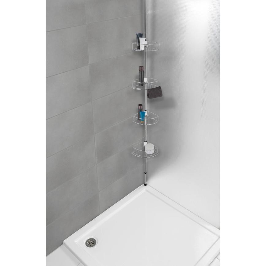 WENKO 21803100 - DOLCEDO Corner Shelf 31x275 cm Stainless Steel / Polished Chrome