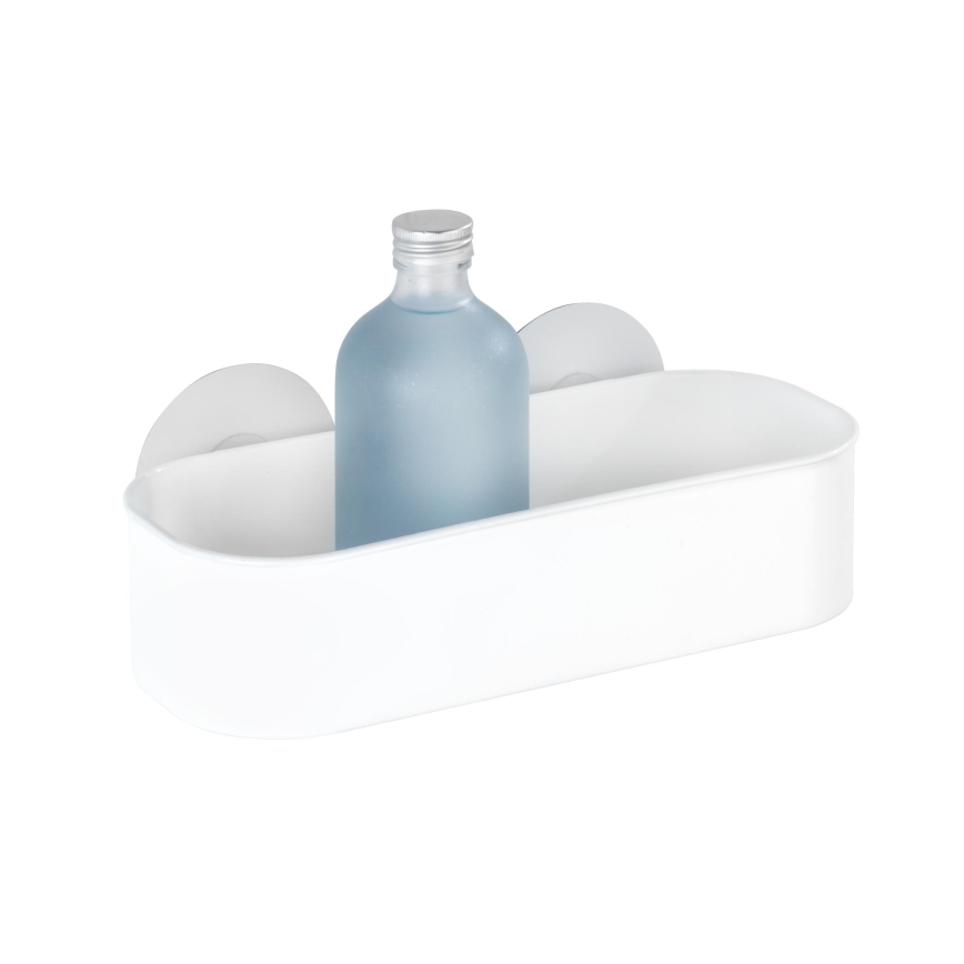 WENKO 21824100-OSIMO Plastic Shelf 27 x 12 cm, white/clear