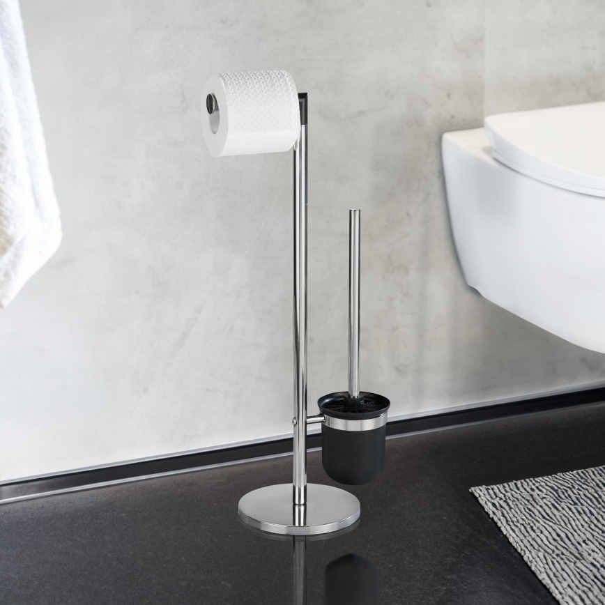 WENKO 21836800 - PARUS Toilet Brush 25.5 x 57 cm stainless steel/silver/black