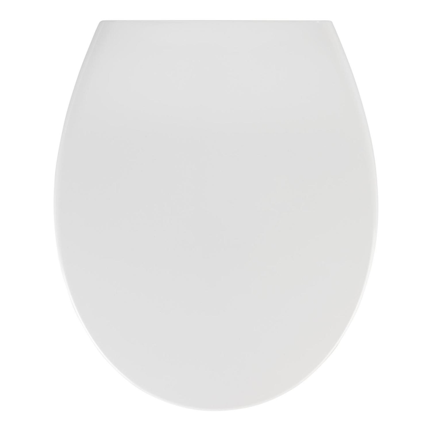 WENKO 21903100-WC SAMOS toilet seat 44.5 x 37.5 cm white/silver