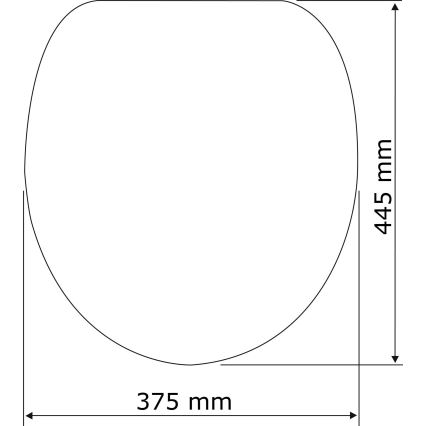 WENKO 21903100-WC SAMOS toilet seat 44.5 x 37.5 cm white/silver