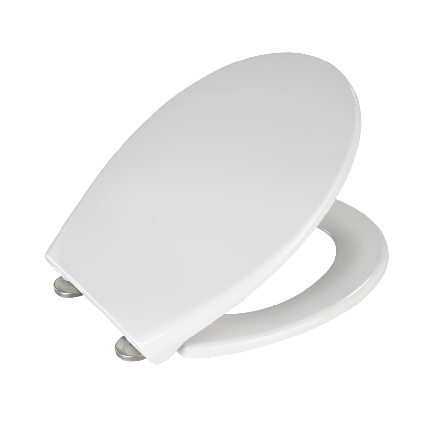 WENKO 21903100-WC SAMOS toilet seat 44.5 x 37.5 cm white/silver