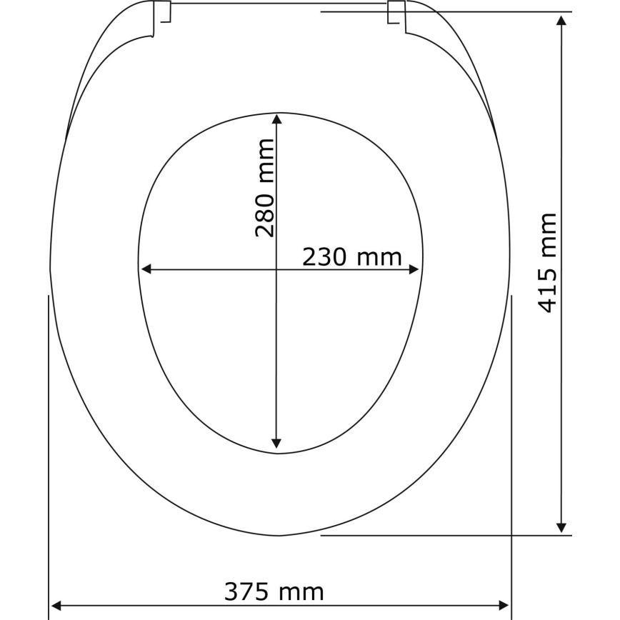 WENKO 21903100-WC SAMOS toilet seat 44.5 x 37.5 cm white/silver