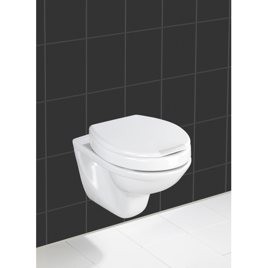 WENKO 21905100-SECURA Toilet Seat 37x44 cm White/Grey