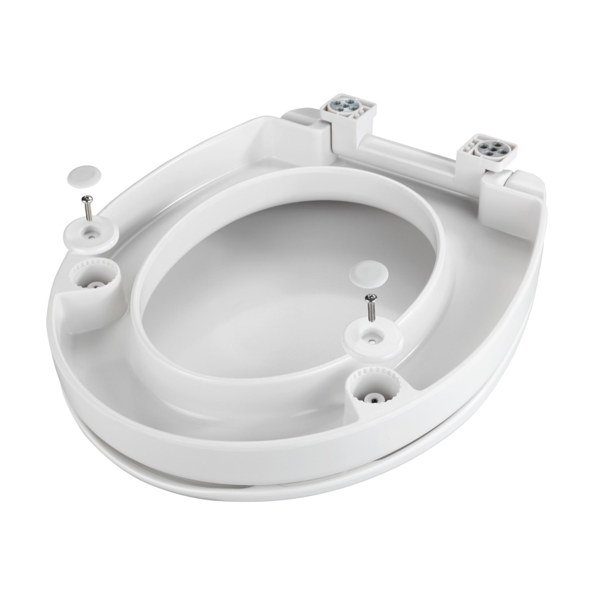 WENKO 21905100-SECURA Toilet Seat 37x44 cm White/Grey