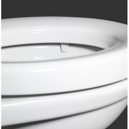 WENKO 21905100-SECURA Toilet Seat 37x44 cm White/Grey