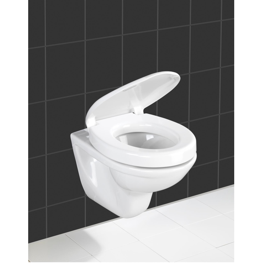 WENKO 21905100-SECURA Toilet Seat 37x44 cm White/Grey