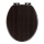 WENKO 22015100-WC Wenge Toilet Seat 35.5 x 42.5 cm Brown/Silver