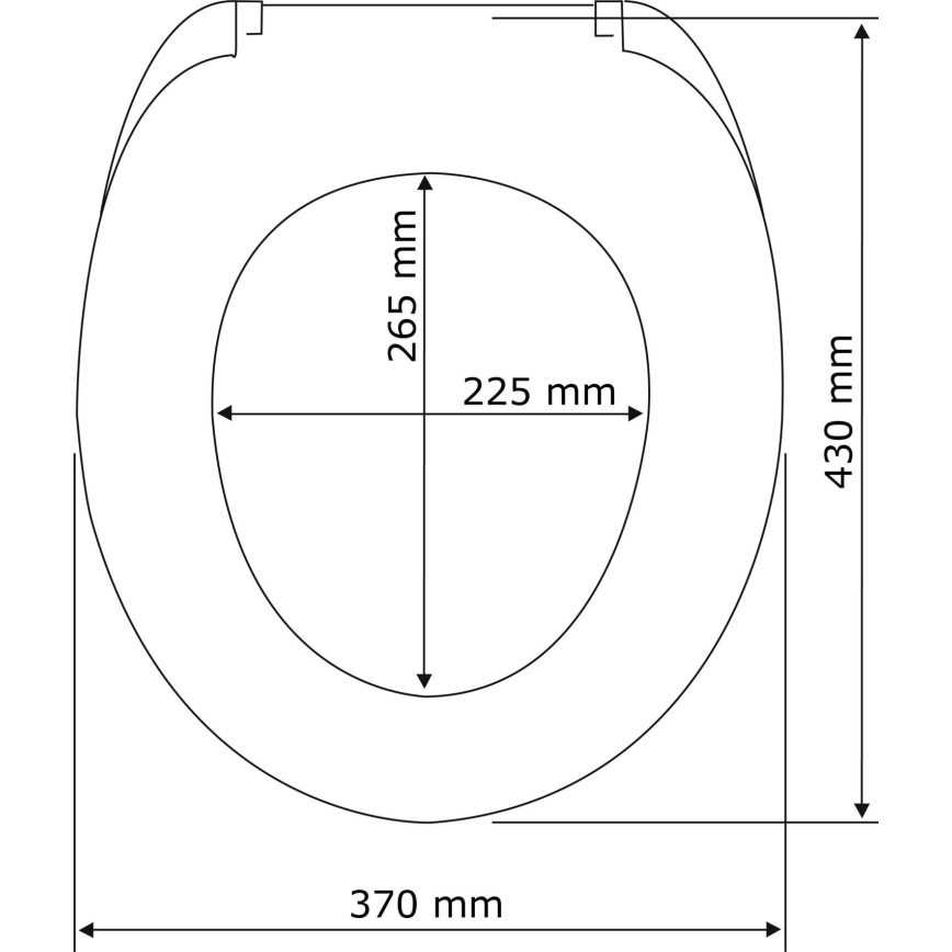 WENKO 22015100-WC Wenge Toilet Seat 35.5 x 42.5 cm Brown/Silver