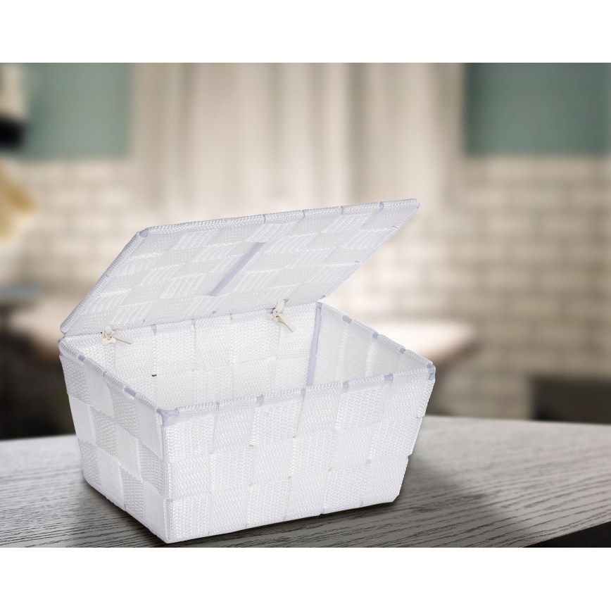 WENKO 22077100 - ADRIA Basket, 19 x 14 cm, White