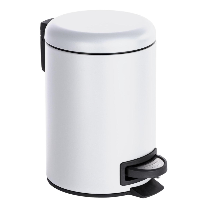 WENKO 22142800 - LEMAN Waste Bin 17x25 cm White/Black