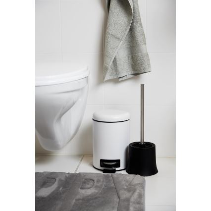 WENKO 22142800 - LEMAN Waste Bin 17x25 cm White/Black