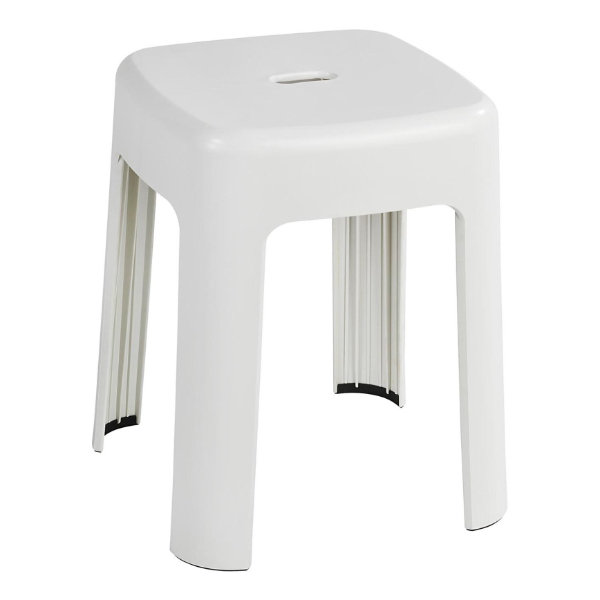WENKO 22160100 - ALASKA Stool 37x45,5 cm white