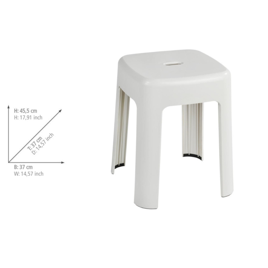 WENKO 22160100 - ALASKA Stool 37x45,5 cm white